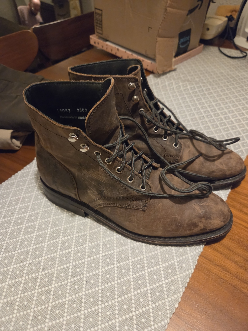 Thursday Boot Company Men's Distressed Brown Leather Lace-Up Boots